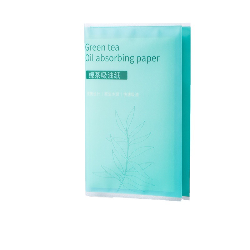 Facial Oil-Absorbing Paper Manufacturer Spring and Summer Portable Green Tea Fragrance Facial Oil-Removing Facial Paper Makeup Touch-Up Tool