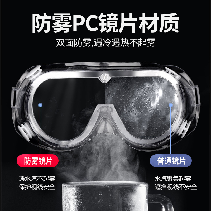 Manufacturer's Anti-Fog Goggles, Anti-Impact Transparent Protective Eye Mask, Anti-Sand, Anti-Dust, Anti-Spittle, Labor Protection Glasses, Windproof