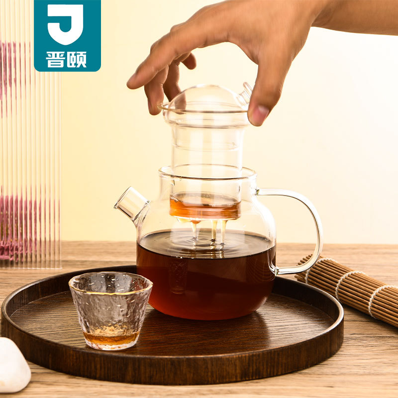 Glass Teapot household teapot tea boiling teapot heat-resistant large capacity boiling kettle flower teapot heat-resistant teapot