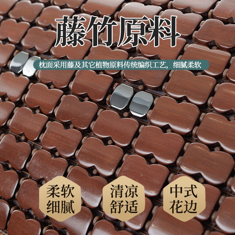 Summer Mahjong Pillow Pillow Core Cervical Spine Protection to Help Sleep Single Student Dormitory Home Rattan Mat to Prevent Snoring