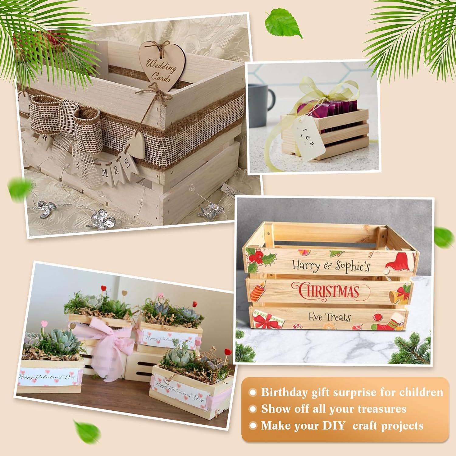 Cross-Border Doll House Mini Wooden Basket Model Pine Storage Basket Miniature Supermarket Beverage Food Storage Basket