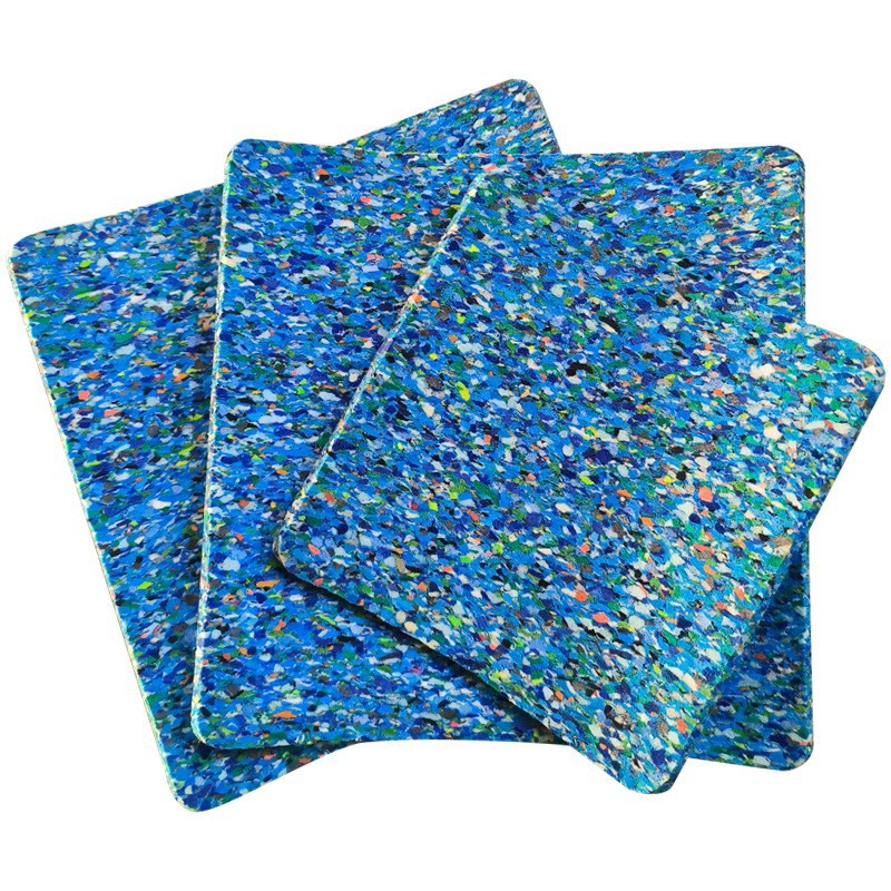 Polyurethane Rubber Particle Soundproof Mat 5mm Thick for School and Hotel Floors, Sound Insulation and Shock Absorption Mat, Flame-Retardant Material for Noise Reduction