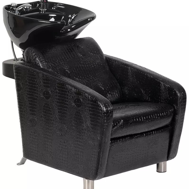Barber Chair Barber Shop Chair Hair Salon Shampoo Bed Half Reclining Shampoo Chair Stainless Steel Hairdressing Chair Beauty Chair Massage Bed