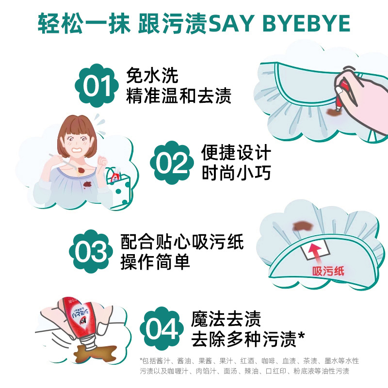 Lion King Stain Removal Pen Imported from Japan, No-Wash Emergency Clothes Portable Package, Clothing Lipstick Mark Stain Removal 17ml