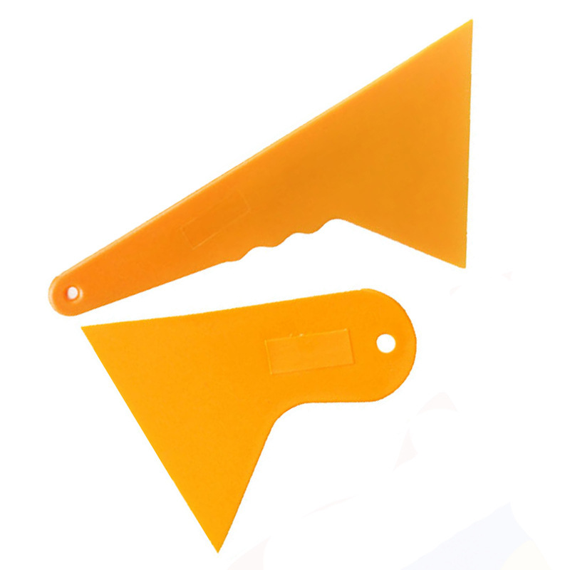 Car Film Triangular Scraper Mobile Phone Tool Yellow Gourd-Shaped Small Glass Window Glass Cleaner