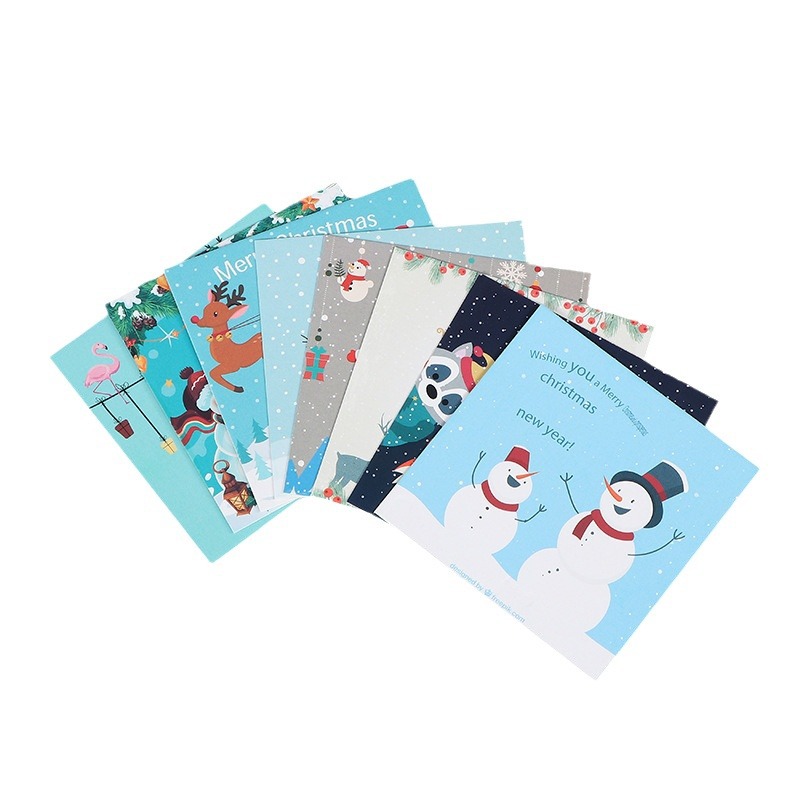 New cartoon Christmas greeting card custom creative gift holiday thank you note card mini blessing small card custom