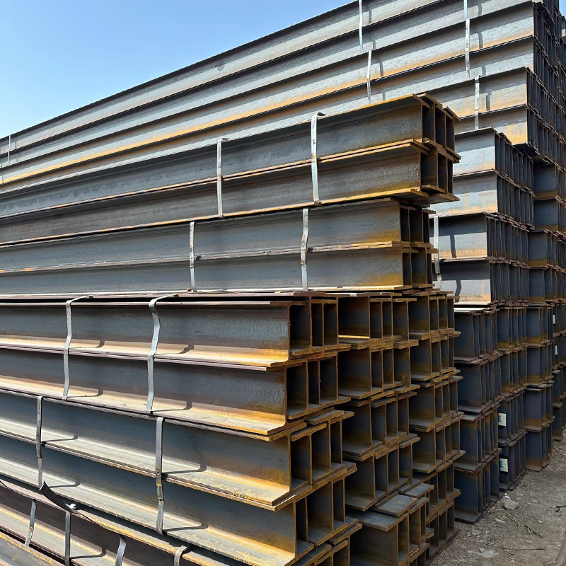 H-Shaped Steel Q235B Hot-Rolled Steel Structure Carport Bracket Black Material H-Shaped Steel Cutting and Punching Low-Alloy H-Shaped Steel