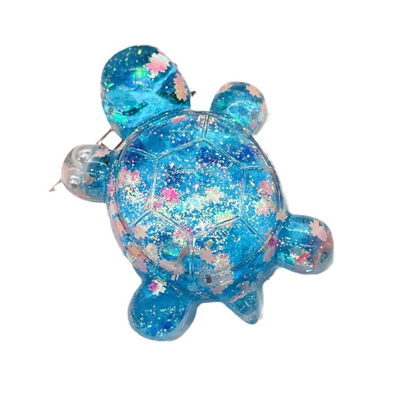 Creative Liquid Oil-Filled Luminous Turtle Keychain Quicksand Matching Pendant Exquisite Couple Bag Charm