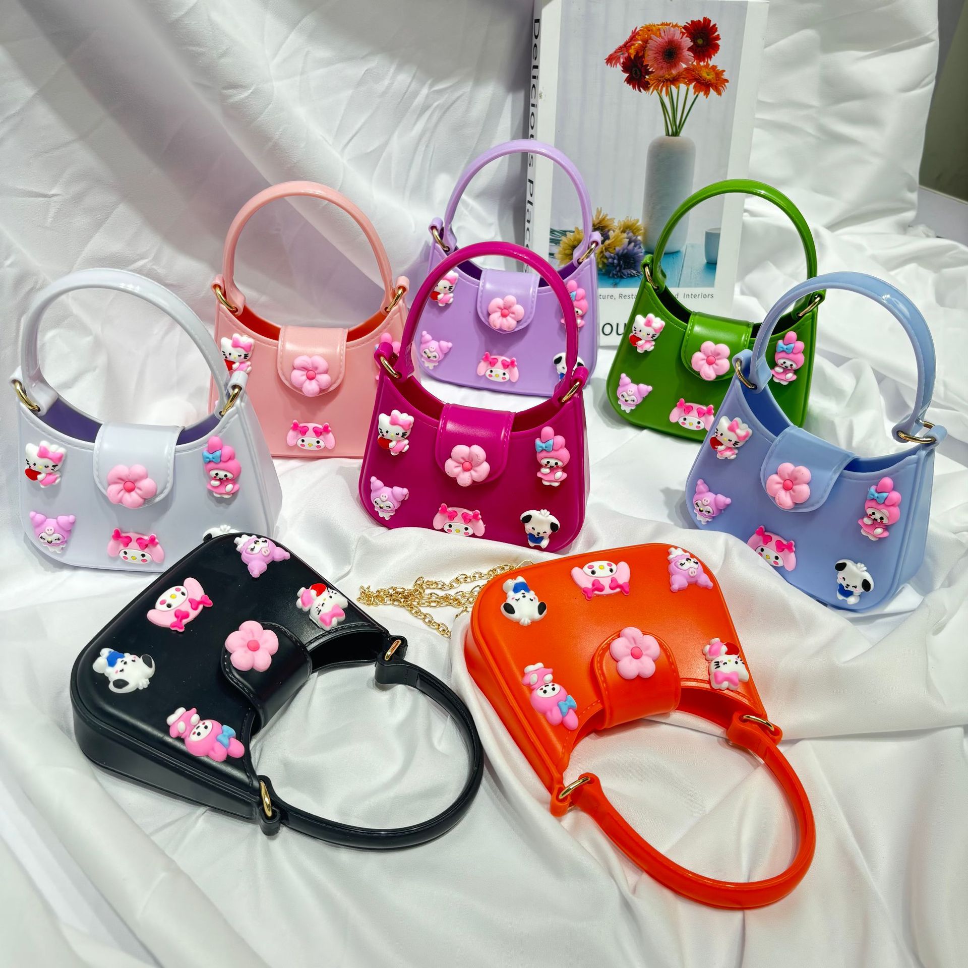 Сумка-желе для детей, милая многоцветная сумка через плечо