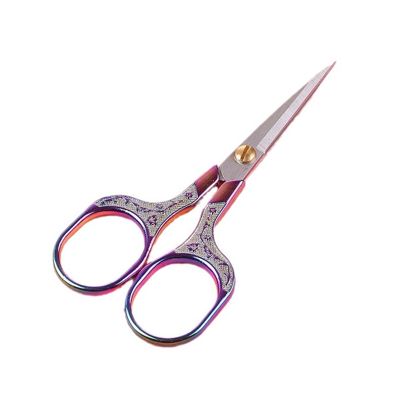 Chinese Style Exquisite Plum Blossom Scissors Home Office Tailor Cross Stitch Sharp Retro Small Scissors Stainless Steel Tea Scissors