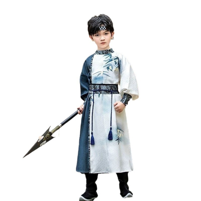 Boys' Han Dynasty Song Dynasty Costumes Martial Arts Style Boy's Costumes Young Master Boys and Kidsren's Costumes Jianghu Swordsman Costumes