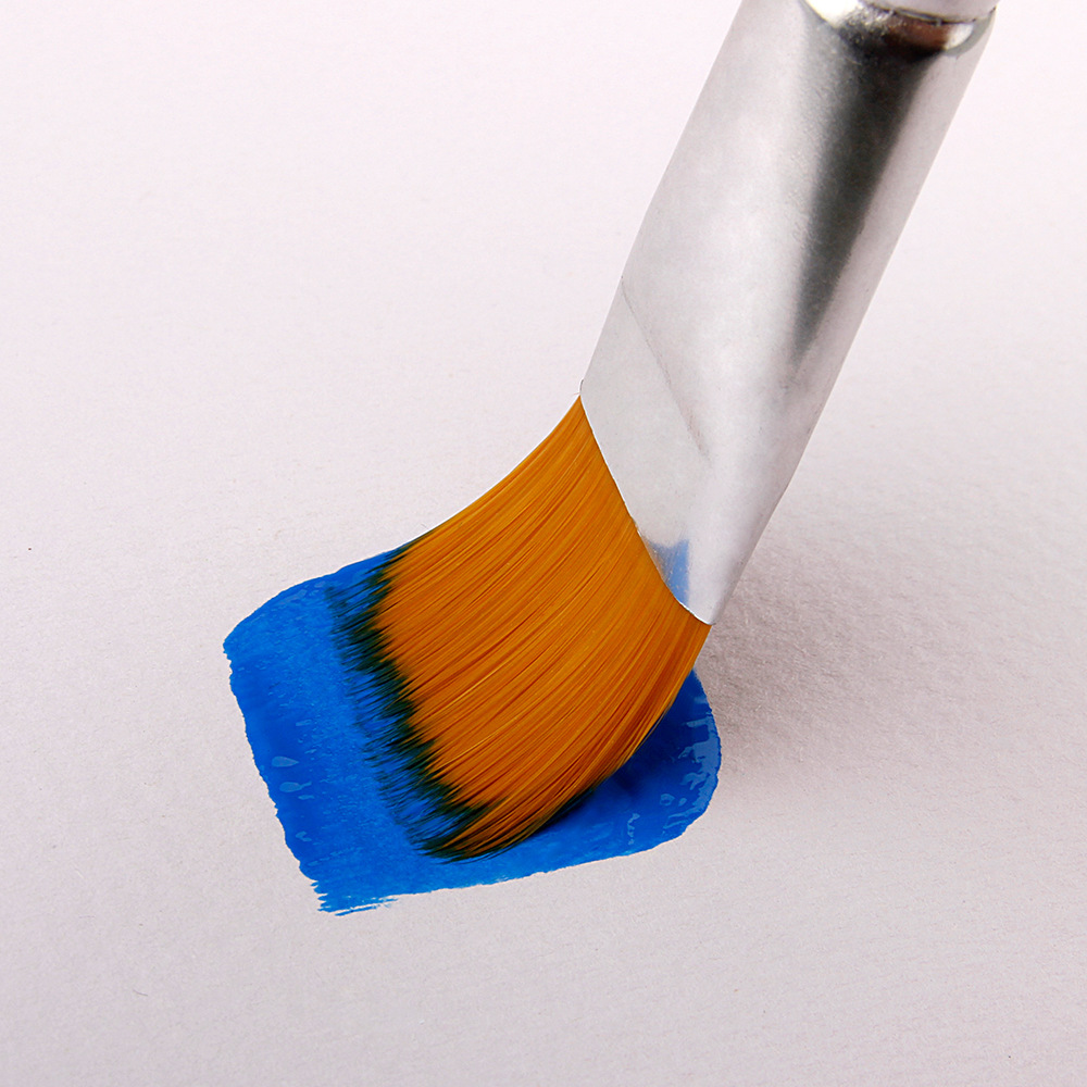 Art wooden oil brush board brush 3 short rod suit student art painting gouache watercolor brush wholesale