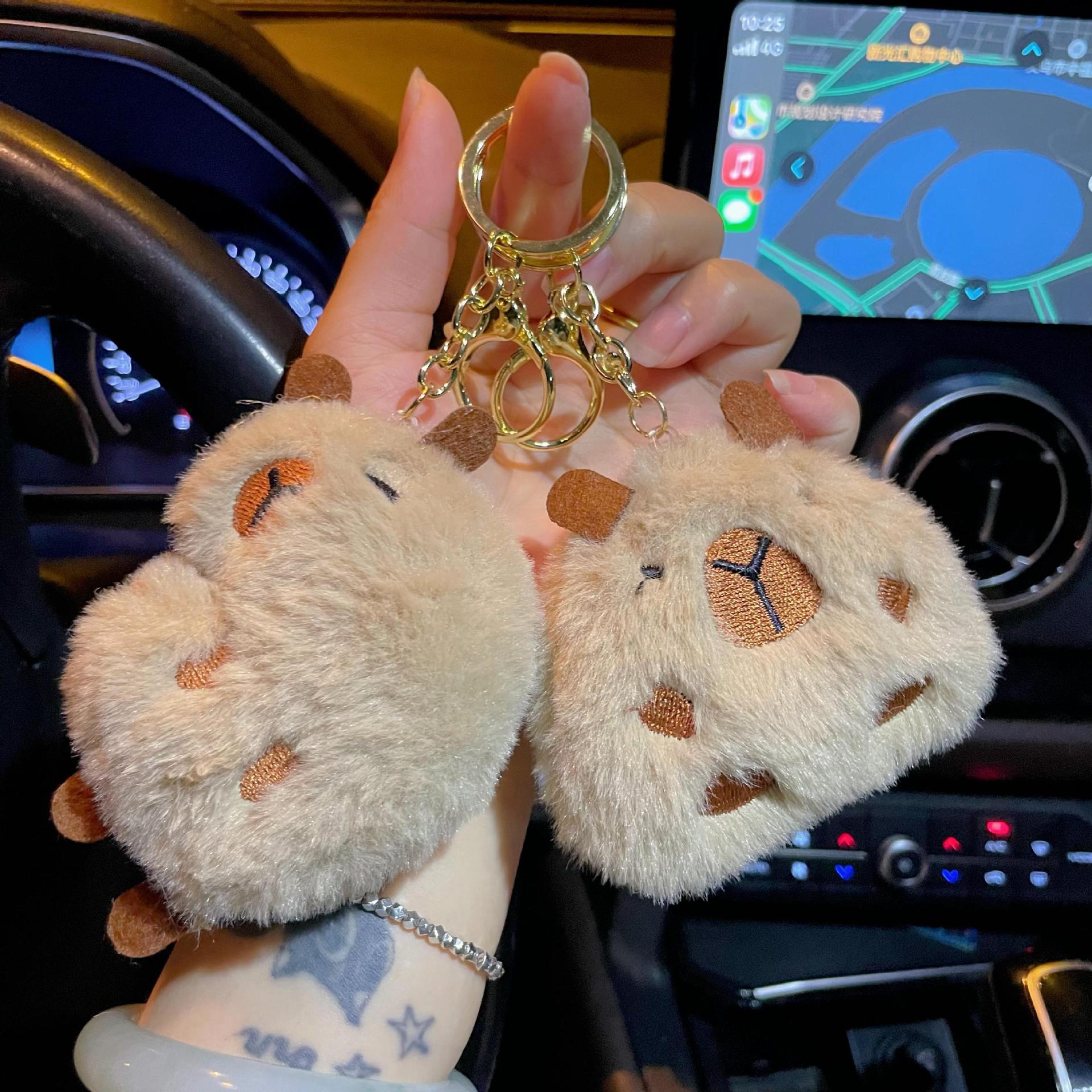 Милый капибара плюшевая игрушка брелок кукла сумка плюшевая подвеска захват куклы маленький подарок