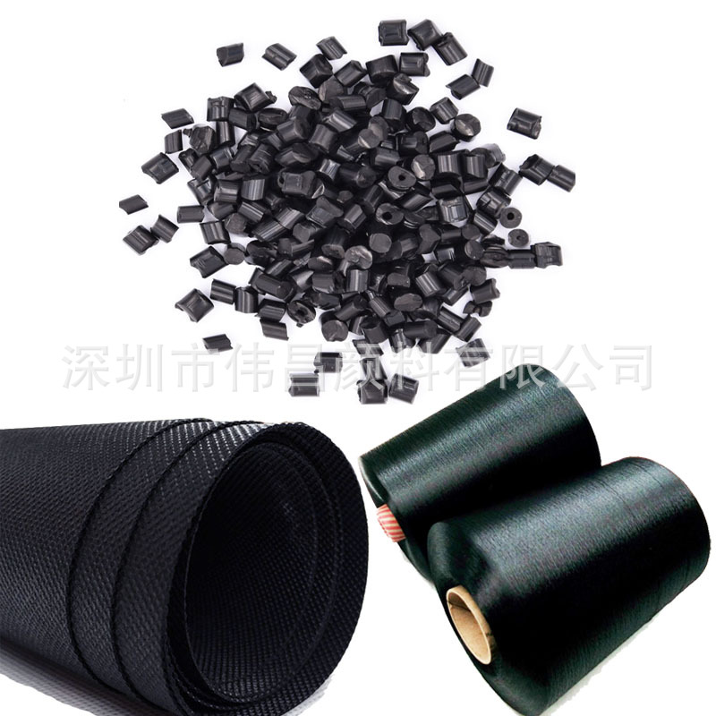 Пластиковая радужная нетканая ткань с черным мастербатчем M0039 для искусственных волос