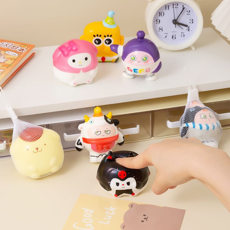 Mesh Bag Egg Party Decompression Toy Slow Rebound Vent Artifact Cartoon Cat Sponge Pai Big Star Pinch Music