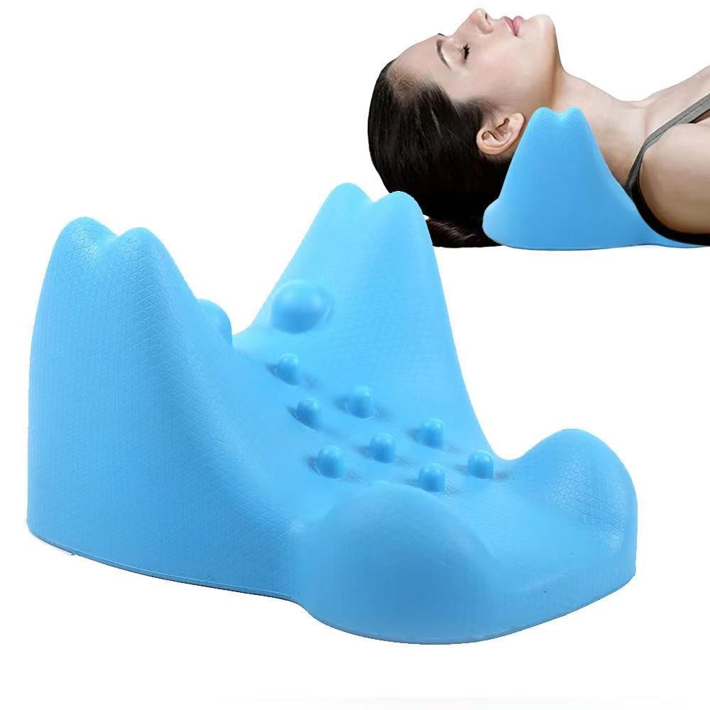 Оптовая продажа массажной подушки с самоподобной кожей, растягивающая подушка для шейного отдела