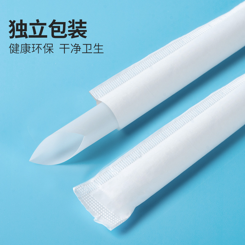 Customized Biodegradable Pla Straws Disposable Individually Packaged Straws Environmentally Friendly Pearl Milk Tea Thick Straws Food Grade