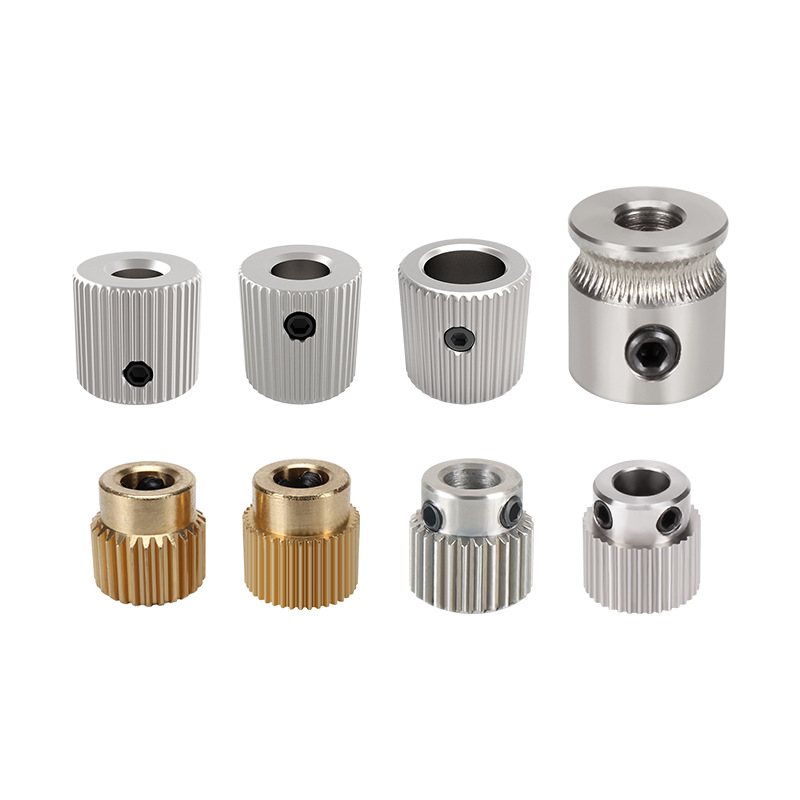 Qipang 3D printer accessories MK8 extruder brass stainless steel Makerbot extrusion wheel wire feed gear