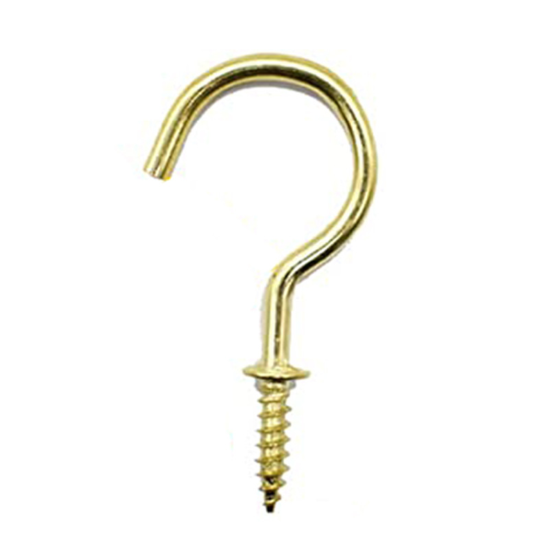 Cup hook self-tapping screw opening sheep's eye 9-character question mark hook kitchen pendant cup hook decorative hook with pad question mark hook