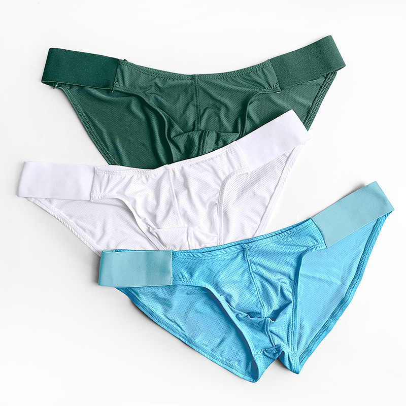 Боксёры для мужчин из ледяного шелка, маленькая сетка, оптовая продажа, сексуальные