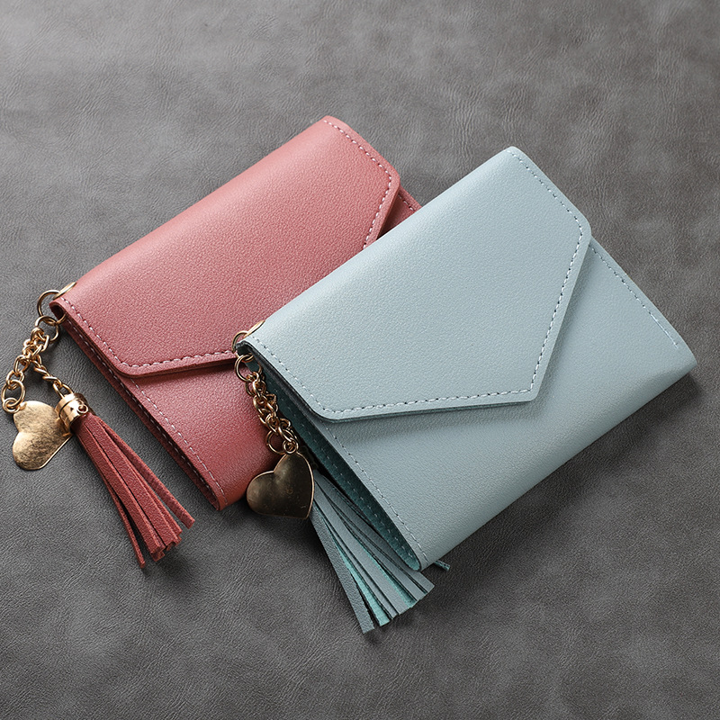 2024 New Wallet Ladies Tassel Pendant Wallet Insert Bank Card Bag Simple Hand Coin Purse Wholesale