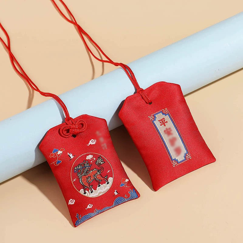 Индивидуальная сумка из brocade, пустой мешочек на Новый год, амулет с Пиксиу, мешочек-амулет, пустой мешок, единорог-страж