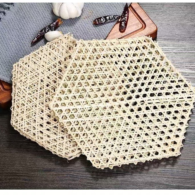 Bamboo Mat Bamboo Mesh Steamer Mat Handmade Material Bamboo Mesh Mat Bamboo Weaving Bamboo Household Kitchen Mesh Anti-Stick Pot Artifact Ready Stock