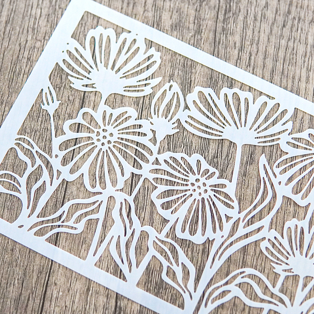 Flower stencil Cross-border Hot Selling DIY Painting Hollow Template suit Wall Painting Spray Masking Decorative Template