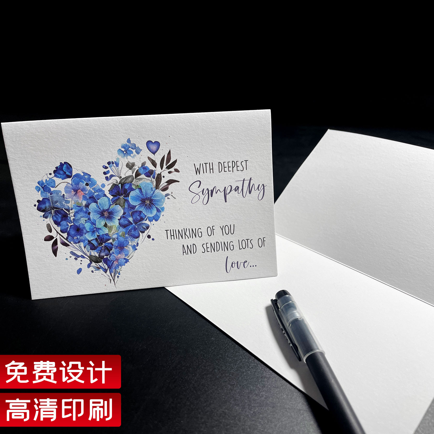 Customized English Thank You Cards for Cross-Border Trade, Birthday Greeting Cards, Small Foreign Trade Cards, Message Blessing Cards, Gold-Stamped Thank You Gifts