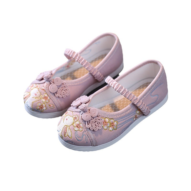 New Girls' Cloth Shoes, Kidsren's Embroidered Shoes, Ancient Style Shoes, Old Beijing Traditional Cloth Shoes, Kidsren's Shoes, Princess Baby Han Dynasty Shoes