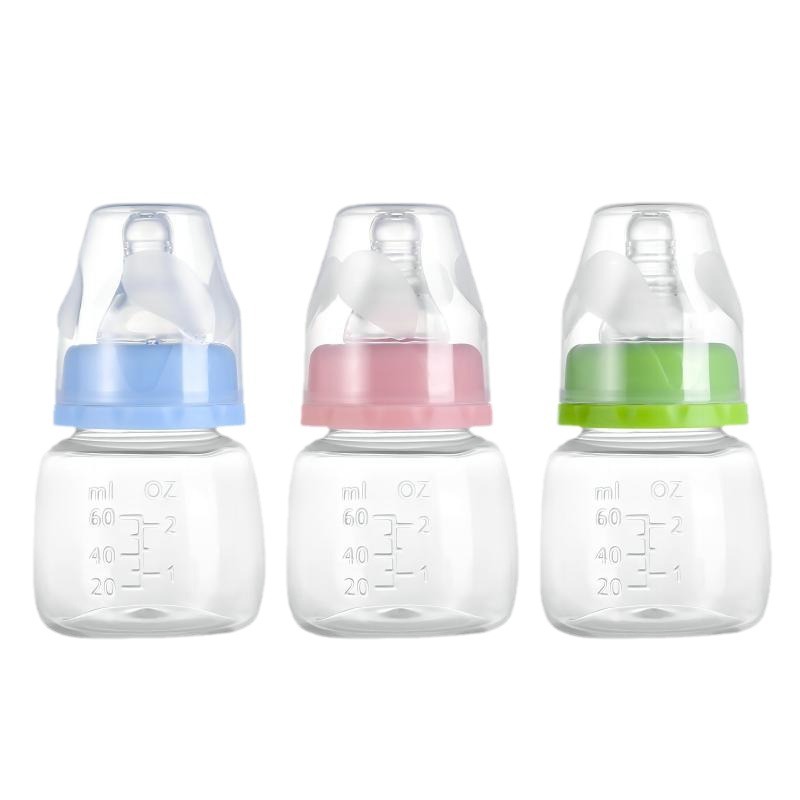Factory Direct Sales Baby Juice Bottle Feeding Medicine and Drinking Water Plastic Bottle 60ml Newborn Baby Standard Mouth Pp Bottle Wholesale