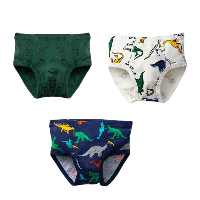 European and American style triangle boys' underwear cotton baby boys' underwear dinosaur cartoon underwear
