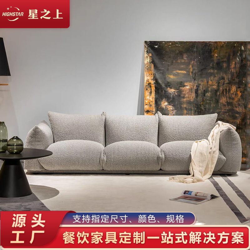 Трехместный диван для виллы, легкий роскошный тканевый диван, высококачественный диван от производителя