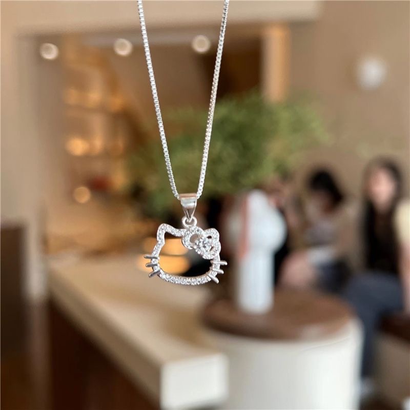 Birthday Gift Kitty Necklace Women's Sweet Cute Pendant Clavicle Chain for Girlfriends