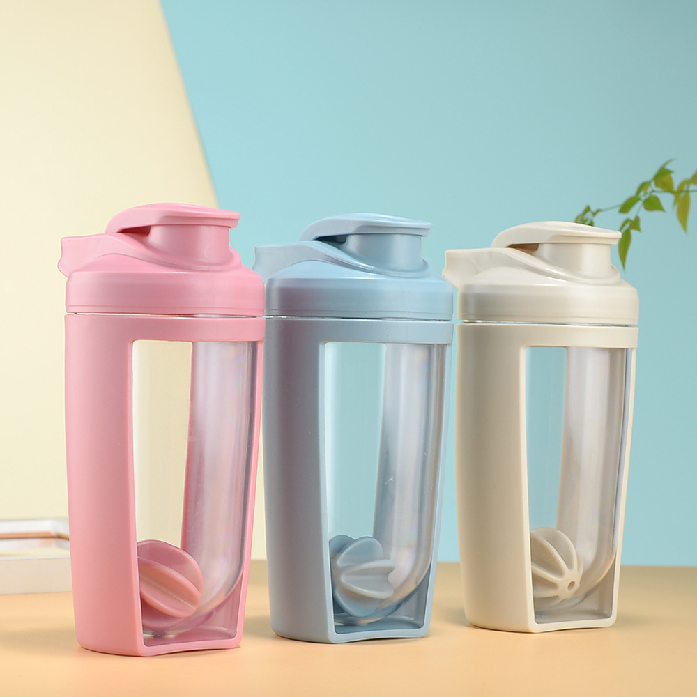 Creative portable double-layer shake Cup outdoor large capacity fitness sports portable protein powder mixing plastic water Cup