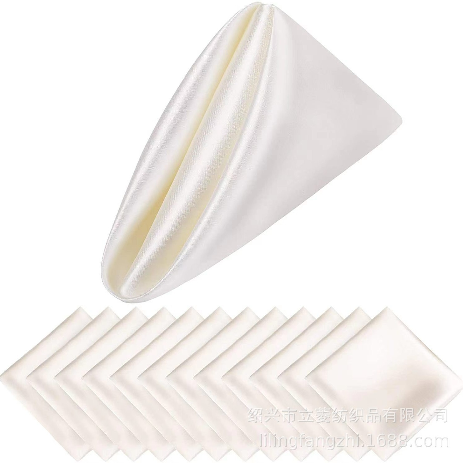 Cross-border Amazon e-commerce high-end hotel restaurant napkin cloth high-density lock satin satin placemat cloth wholesale