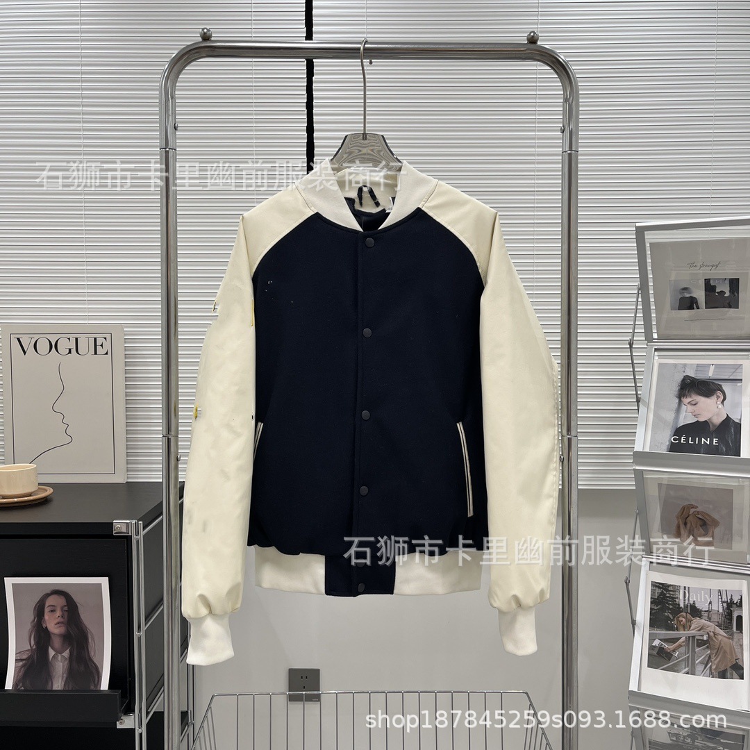 Autumn and Winter New Baseball Suit Cotton-padded Coat Men and Women Wool Sports Cotton-padded Coat Stand Collar Cold-proof Warm Jacket Coat