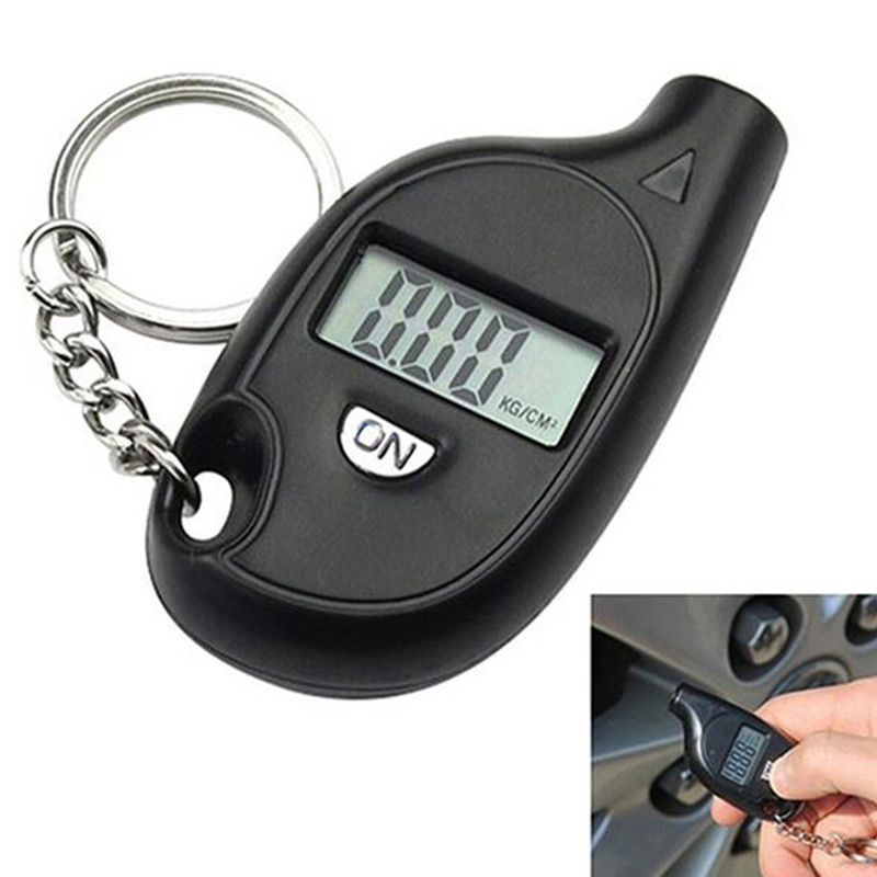 Tire pressure gauge keychain digital display mini tire pressure gauge tire pressure gauge measuring car tire pressure anti-lost