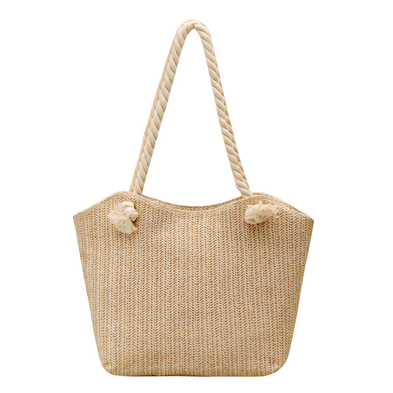 2025 New Trendy Fashion Straw Woven Bag Large Capacity Shoulder Tote Bag Small Fresh Underarm Woven Handbag for Women