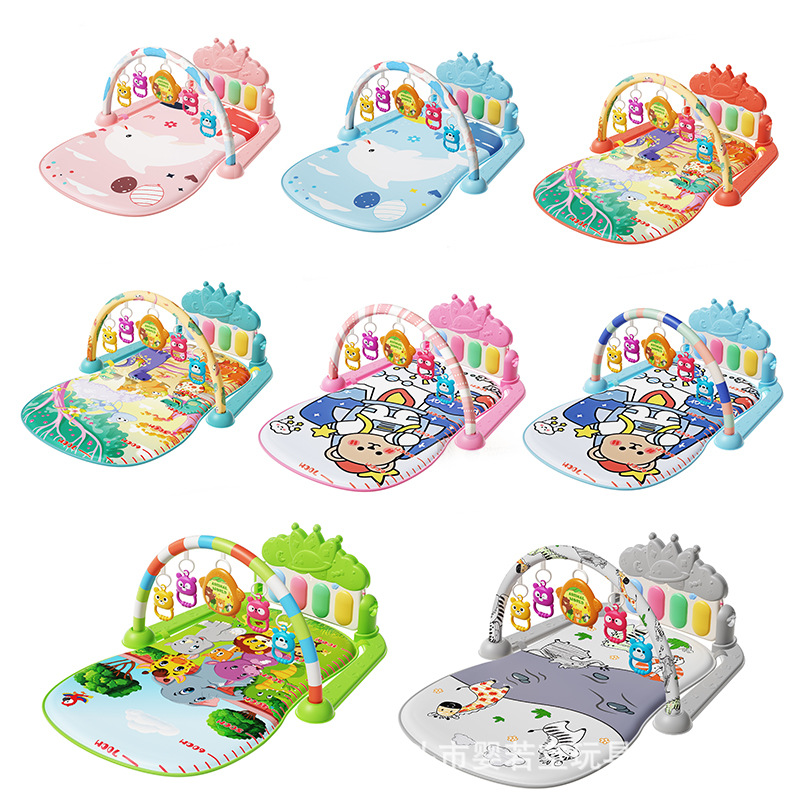 Yrb Pedal Baby Fitness Stand 0-1 Year Old Baby Newborn Gift Music Educational Toy Coaxing Baby Artifact