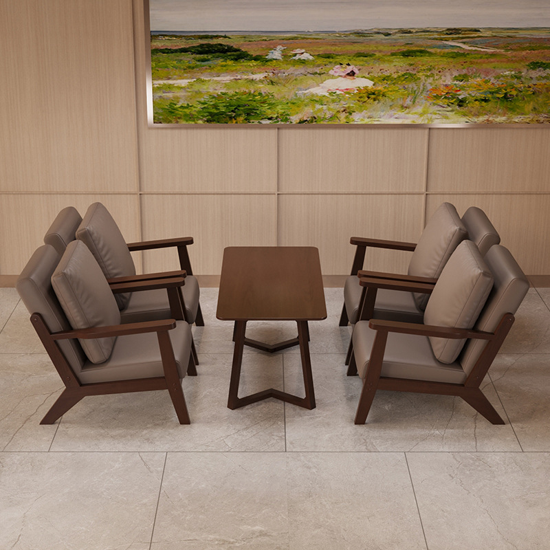 Solid Wood Dining Room Sofa, Creative Furniture, Cafe, Artistic Simplicity, Bar, Comfortable and Elegant, Complete Set of Table and Chair Combination