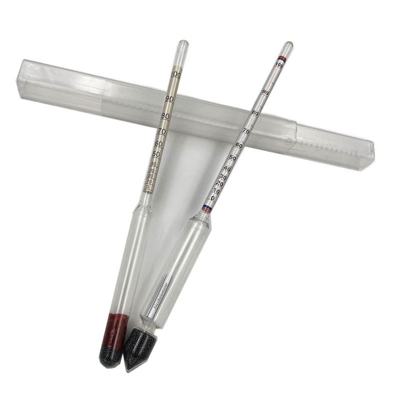 Measuring cylinder suit hydrometer liquor concentration meter brewing tester alcohol meter density meter alcohol meter 0-100