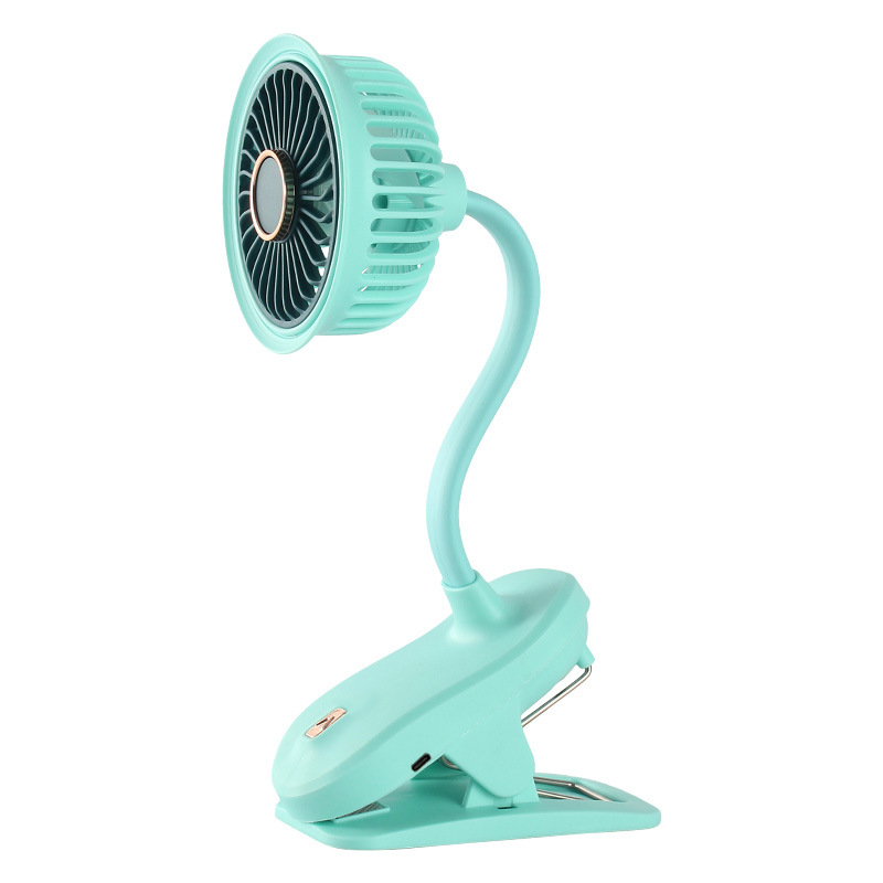 2025 New Clip-On Fan Desktop USB Rechargeable Three-Speed Office Bedside Small Fan Foreign Trade Logo Cross-Border