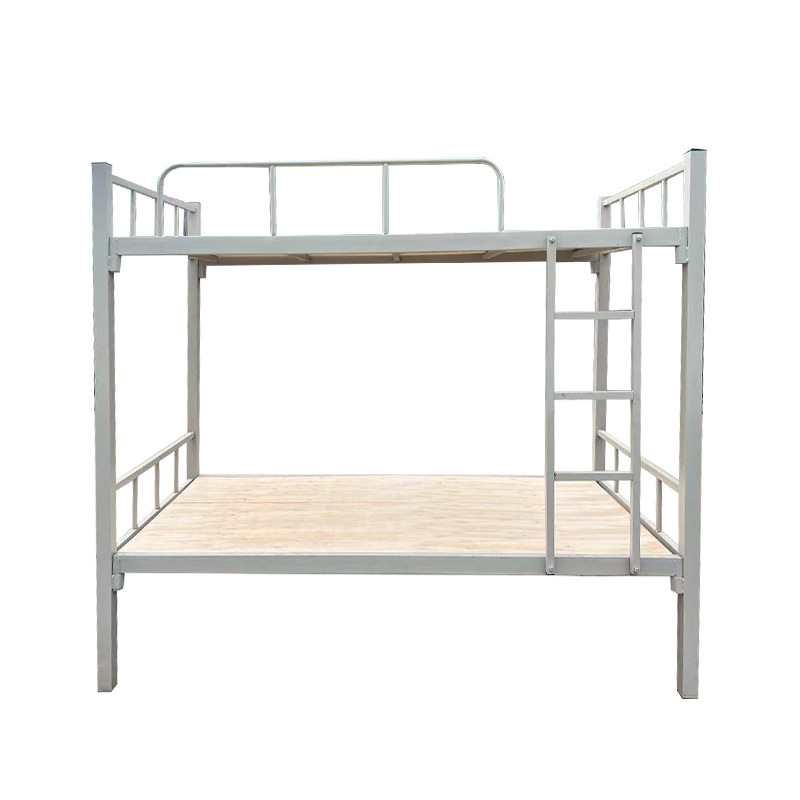 School Dormitory Bed Double-decker Iron Bed Reinforced Thickened Iron Bed Double Bed Top and bottom Iron Frame Bed for Workers Construction Site