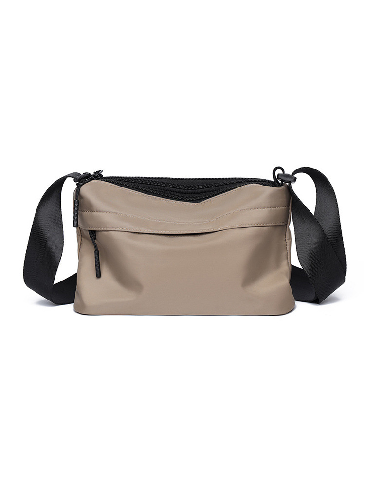 Men's Leather Film Messenger Bag Trend 2025 New Nylon Bag Student Casual Shoulder Bag Fashion Men's Business Bag