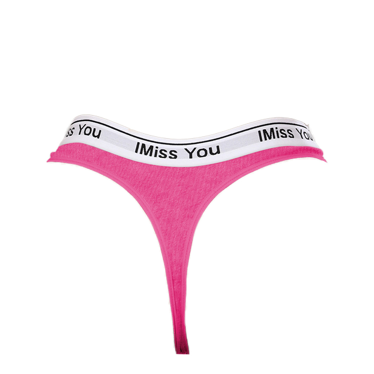 Women's Seamless Low-Rise Cotton Thong Panties with Letter Waistband, Wholesale Cross-Border Invisible Panties