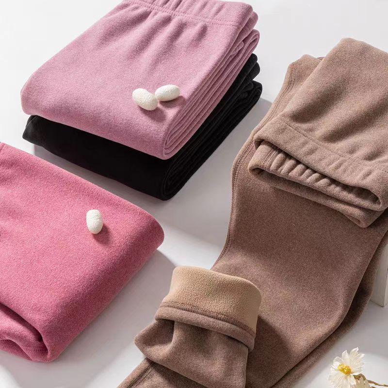 Женские бархатные термобрюки, однослойные, из овечьего бархата, с высокой талией, хлопковые, длинные джонс, большие размеры, зимние, формирующие тело