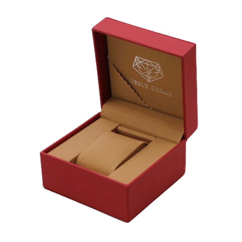 Factory Direct Supply Watch Box, High-End Leather Watch Gift Box, Single Flip Watch Box, Packaging and Storage Can Be Customized