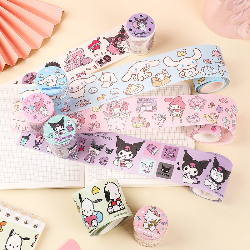 TJ Guangbo Sanrio Special Oil and Paper pet Adhesive Tape 3m Kulomi Big Ear Dog Cartoon Pattern Hand Account Adhesive Tape