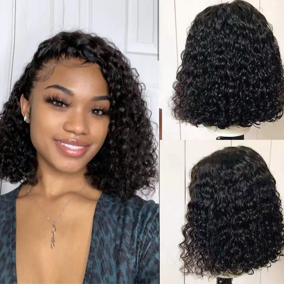 2025 Amazon New Product Wig African Ladies High Temperature Silk Small Curls Hot Selling Black Curly Hair Headgear Wigs Factory